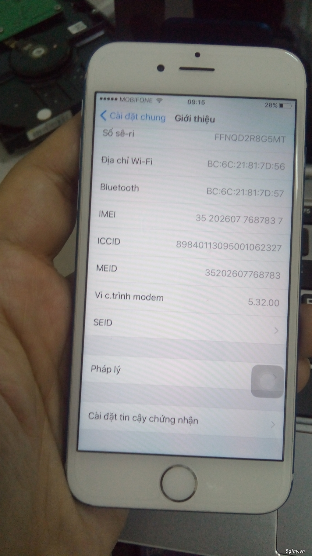 HCM -  Bán/ đổi Iphone 6 lock Nhật 64gb silver mới 97% - 2