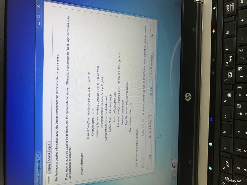 Laptop Hp 2540p core i5 nhập mỹ cực bền.......... - 4
