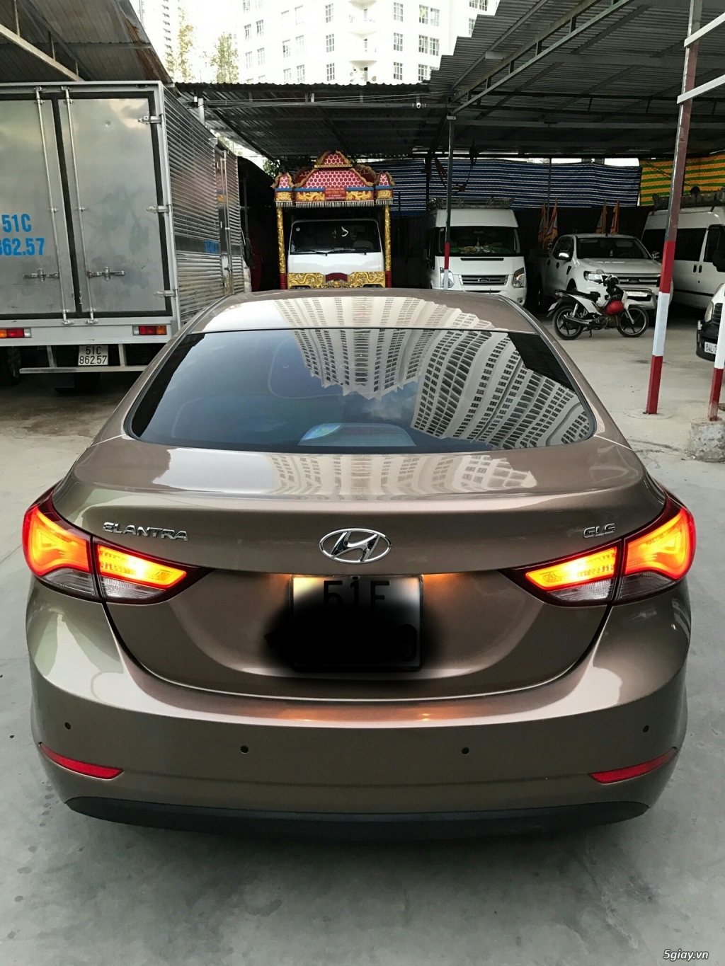 Hyundai Elantra full 1.8AT 2015 Nâu - độ âm thanh cách âm - 3