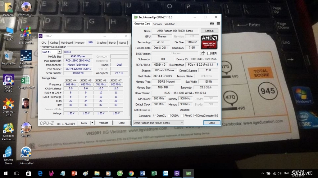 DELL INSPIRON 15R 5520 i5, 2 VGA, 8 GB ram, 500 GB - 7