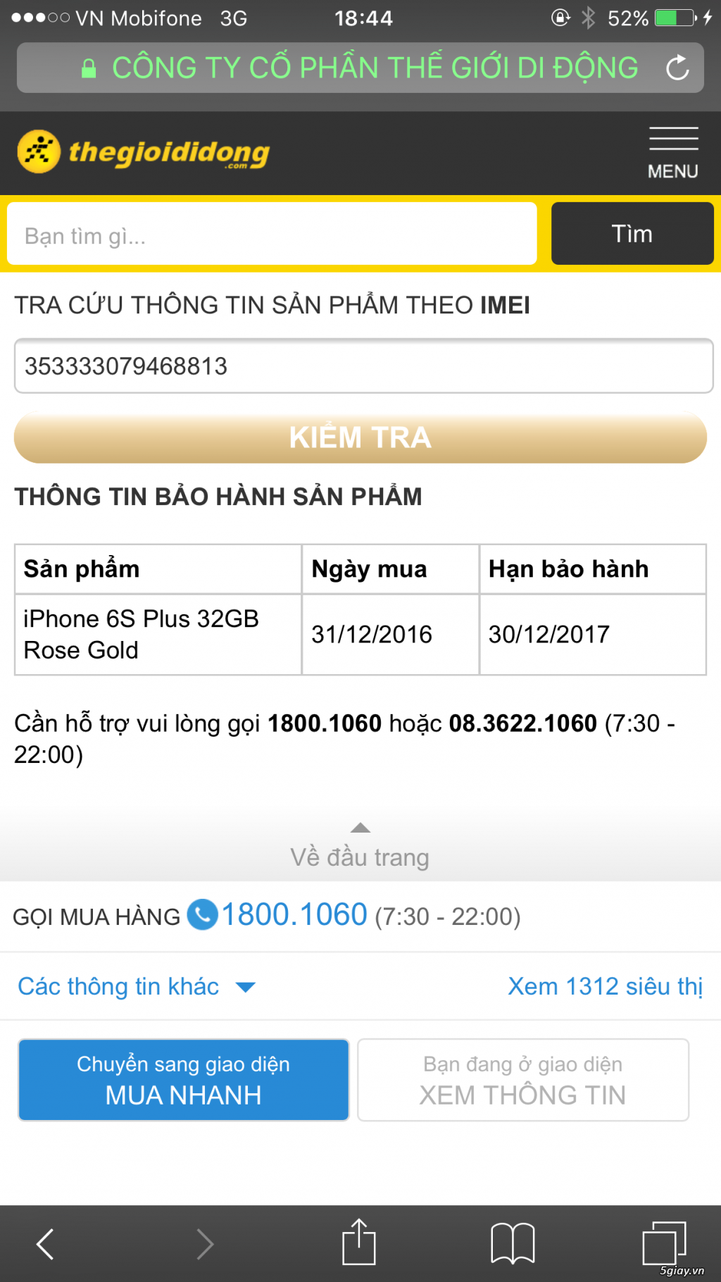 Ip6s plus 32gb like new VN/A. Còn bh 12/2017 - 3
