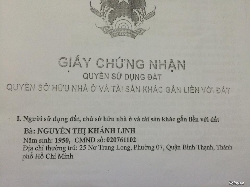 Nhà mặt tiền chính Trung Tâm TP HCM .