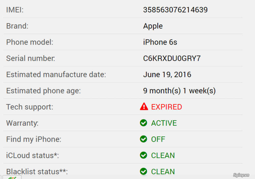 bán 6s gold 16g quốc tế nhật - 4