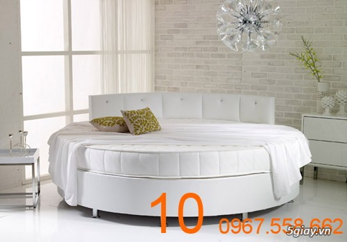 Mẫu giường tròn đẹp, giường tròn giá rẻ tại tphcm, giường tròn bọc da - 2