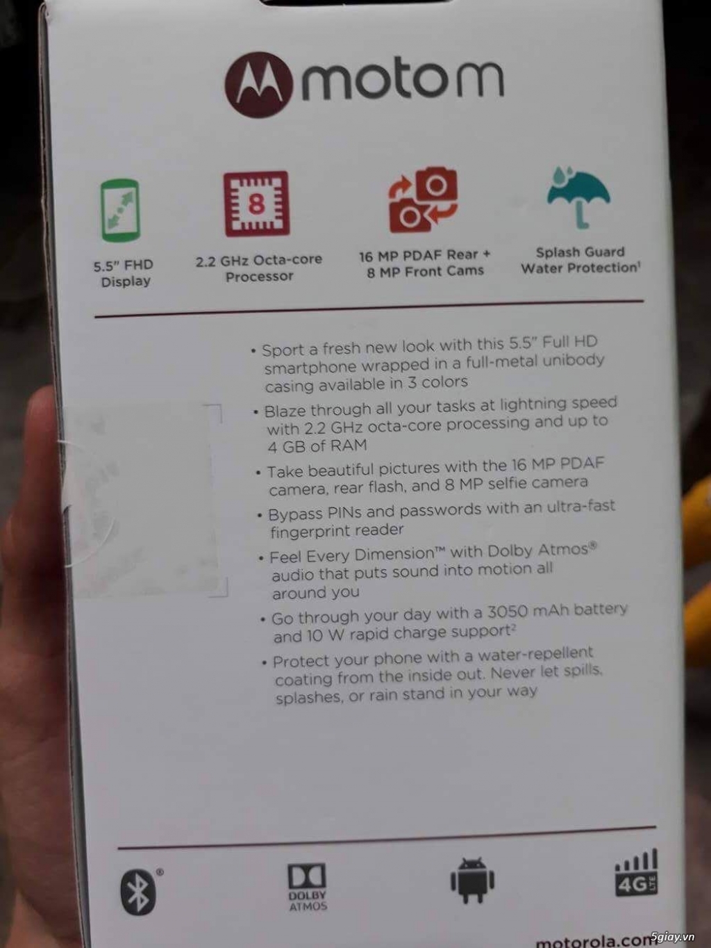 Motorola Moto M xám 32GB mới 99,99% no active - 4