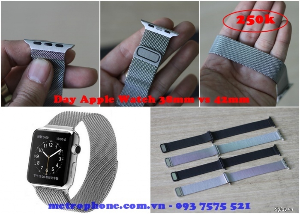 Dây và phụ kiện cho đồng hồ thông minh : Apple , Huawei,Gear S2,S3 ... - 17