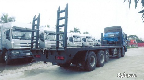 xe nâng đầu chở máy công trình thaco auman 5 chân