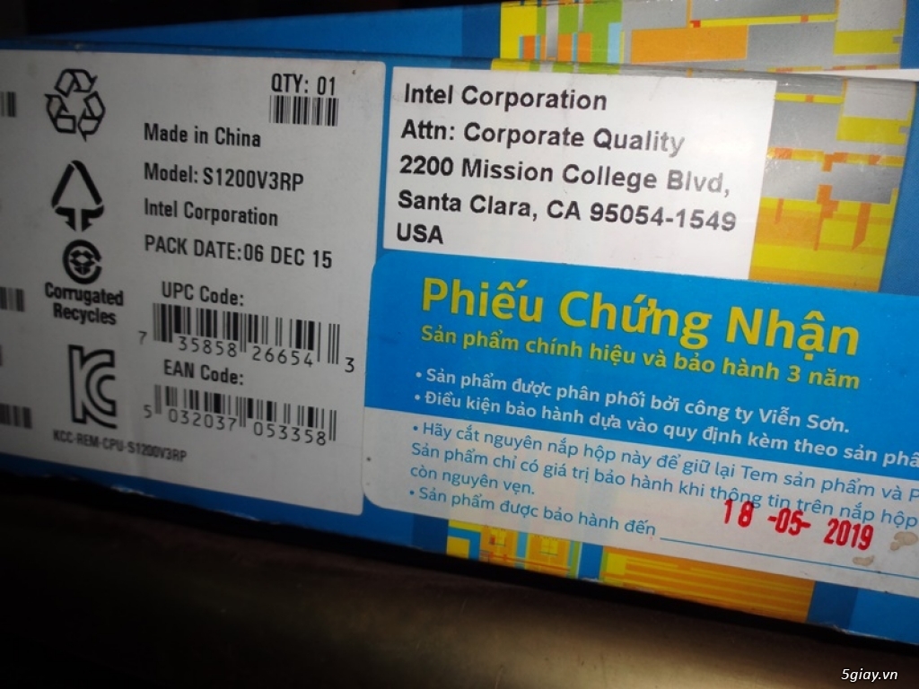 MAIN SERVER INTEL S1200 V3RP FULL BOX MỚI 100% GIÁ RẺ - 1