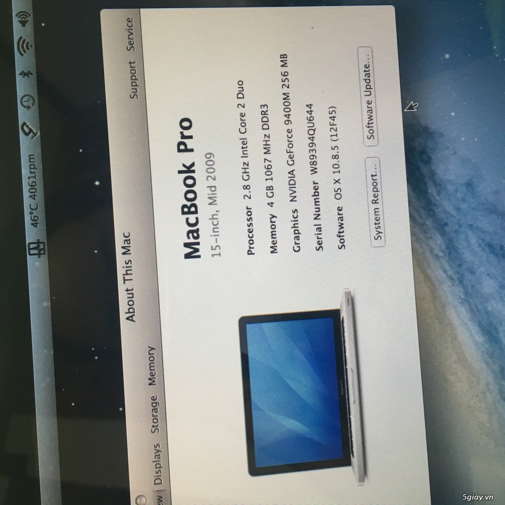 Macbook pro 15 inch đời mid 2009 dành cho sinh viên thiết kế - 4