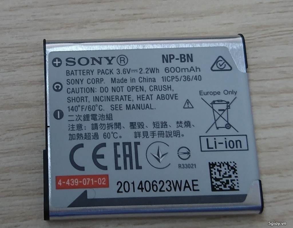 Bán pin Zin NP-BN cho máy chụp hình Sony Cybershot - 1