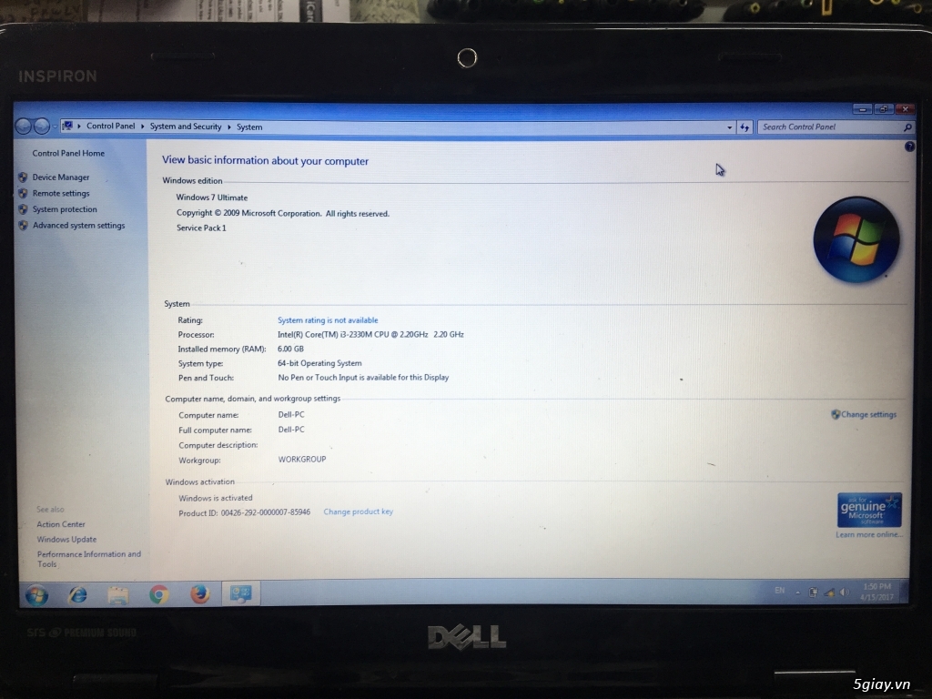 Cần Bán Gấp Dell N4110  I3 Ram 6gb Hdd 500gb Vga share Giá Rẻ - 2