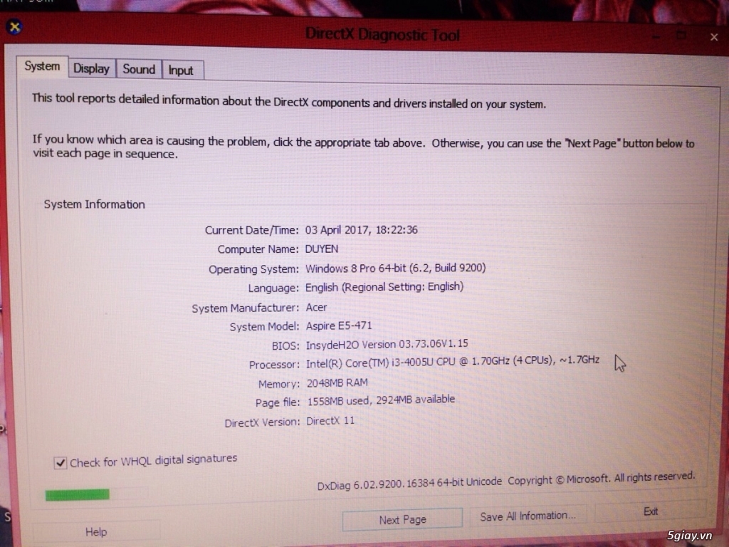 Laptop Acer Aspire E5 471-38JU mới 99% - 4