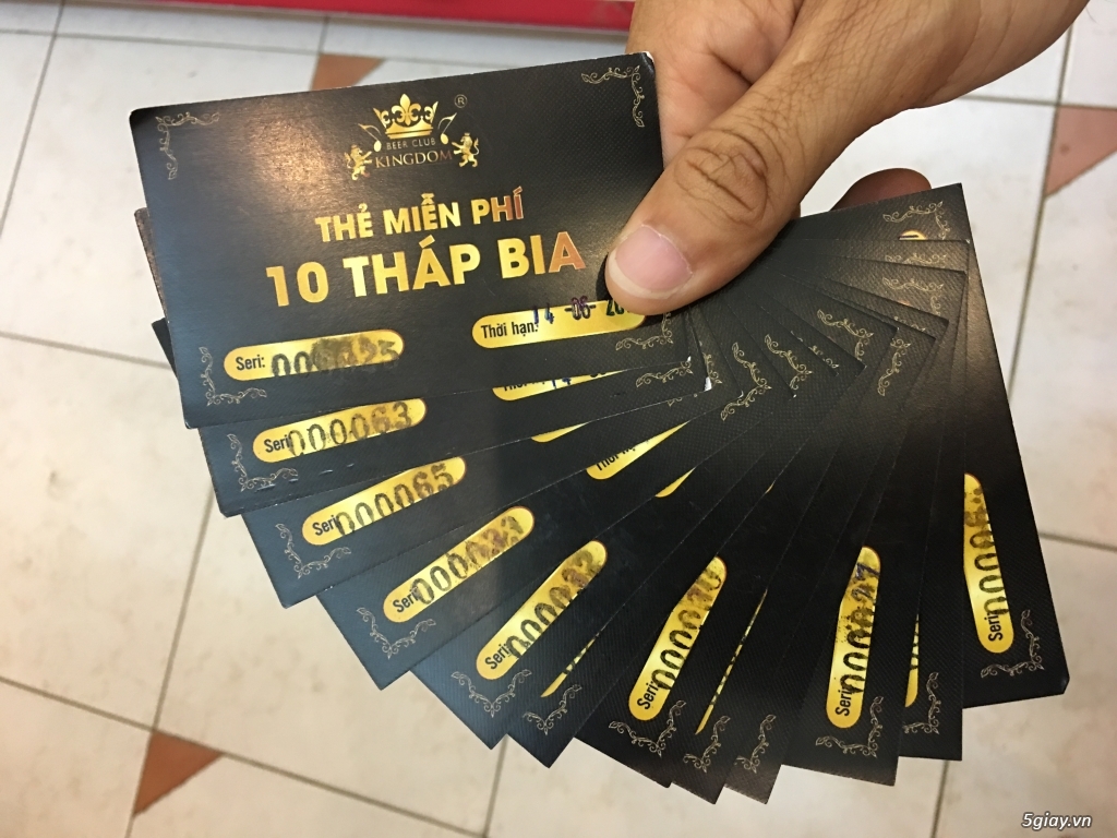 Tặng Voucher free 10 tháp bia tại Kingdom