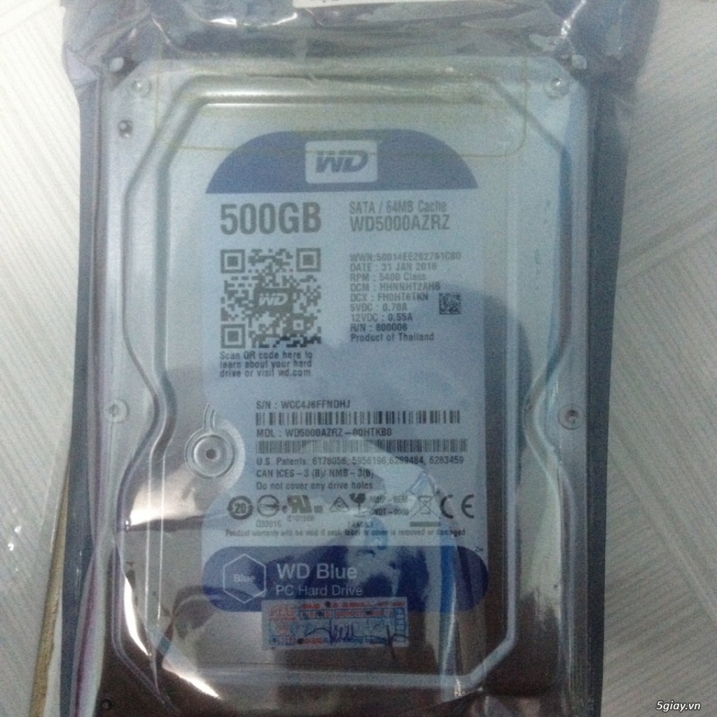 RAM 4GB/1600 PC3L và HDD 500gb chưa sử dụng - 1