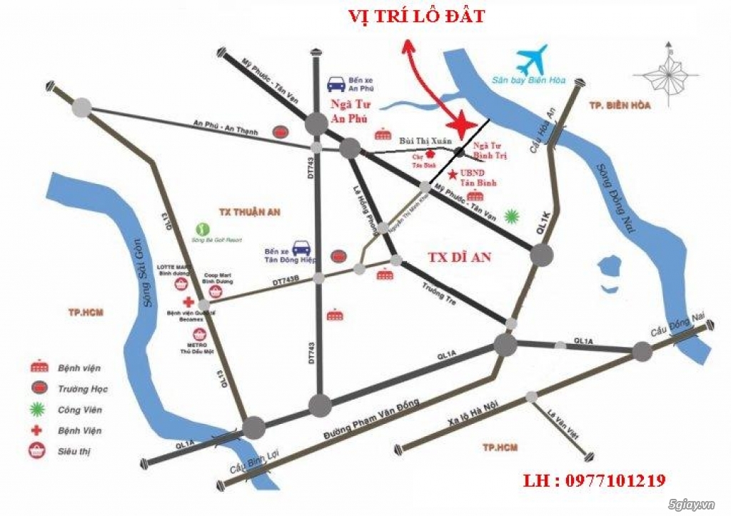 Dất nền Dĩ An, Cơ hội đầu tư sinh lời nhanh or mua để ở LH 0977101219