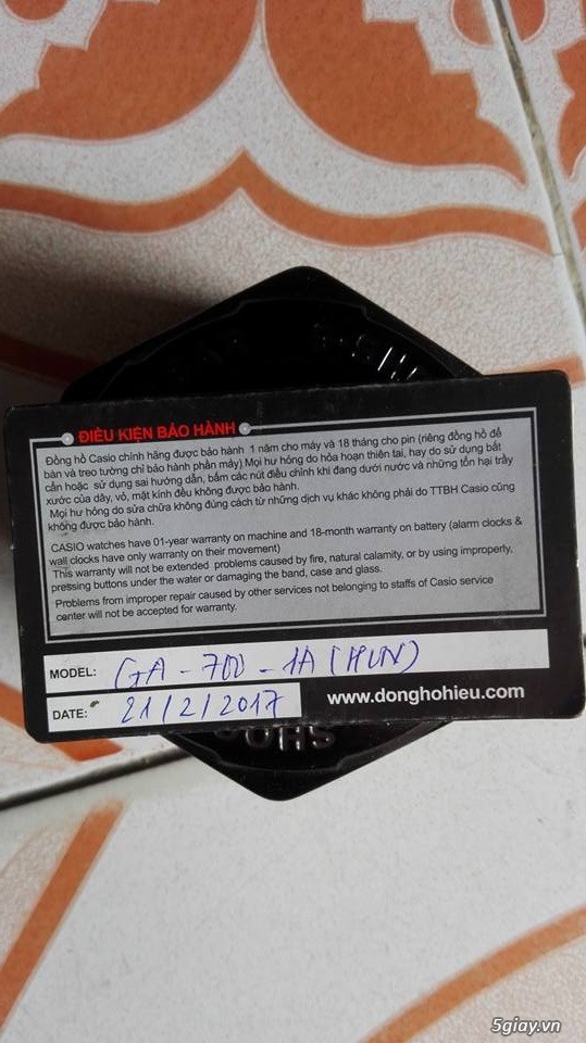 [ Đôn giá ] Đồng hồ G-Shock đỏ đen new 98,89% fullbox BH chính hãng 1 năm. End: 23h59 25/04/2017 - 3