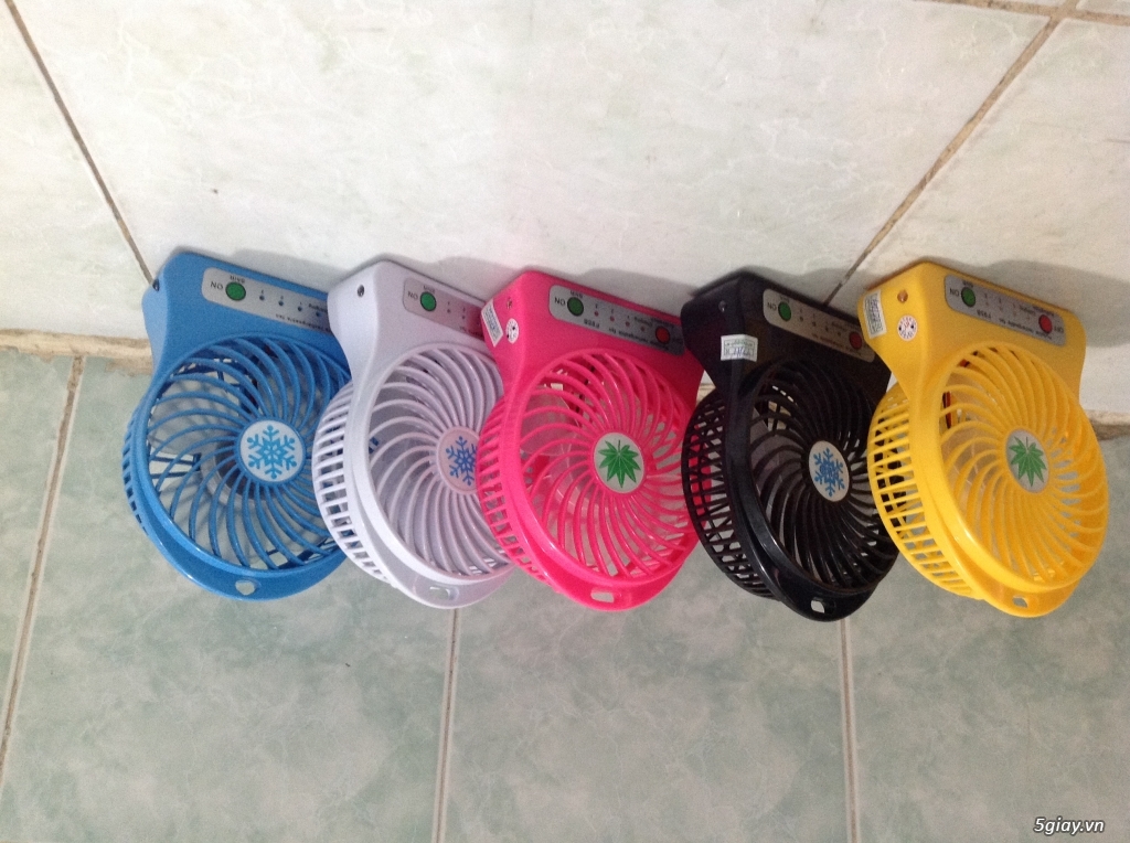 Quạt mini 3 tốc độ( sử dựng pin sạc) - 5
