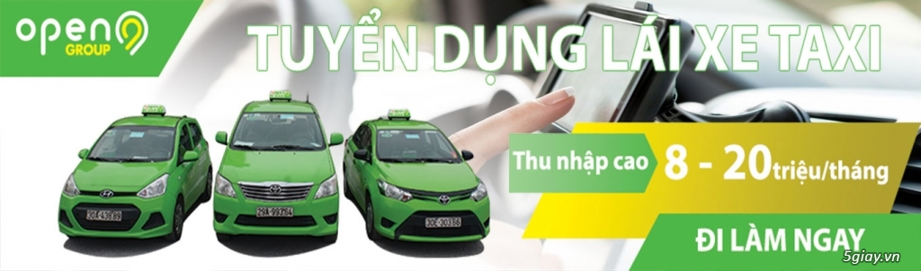 Công Ty taxi Open99 Tuyển Dụng 1000 Lái Xe