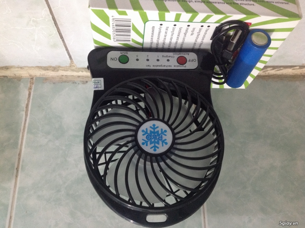 Quạt mini 3 tốc độ( sử dựng pin sạc) - 4