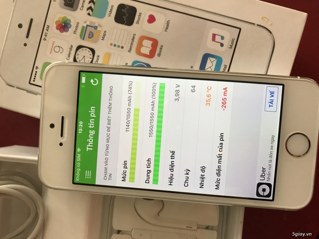 Bán iphone 5S TGDĐ 99% BH 12/2017 - 5