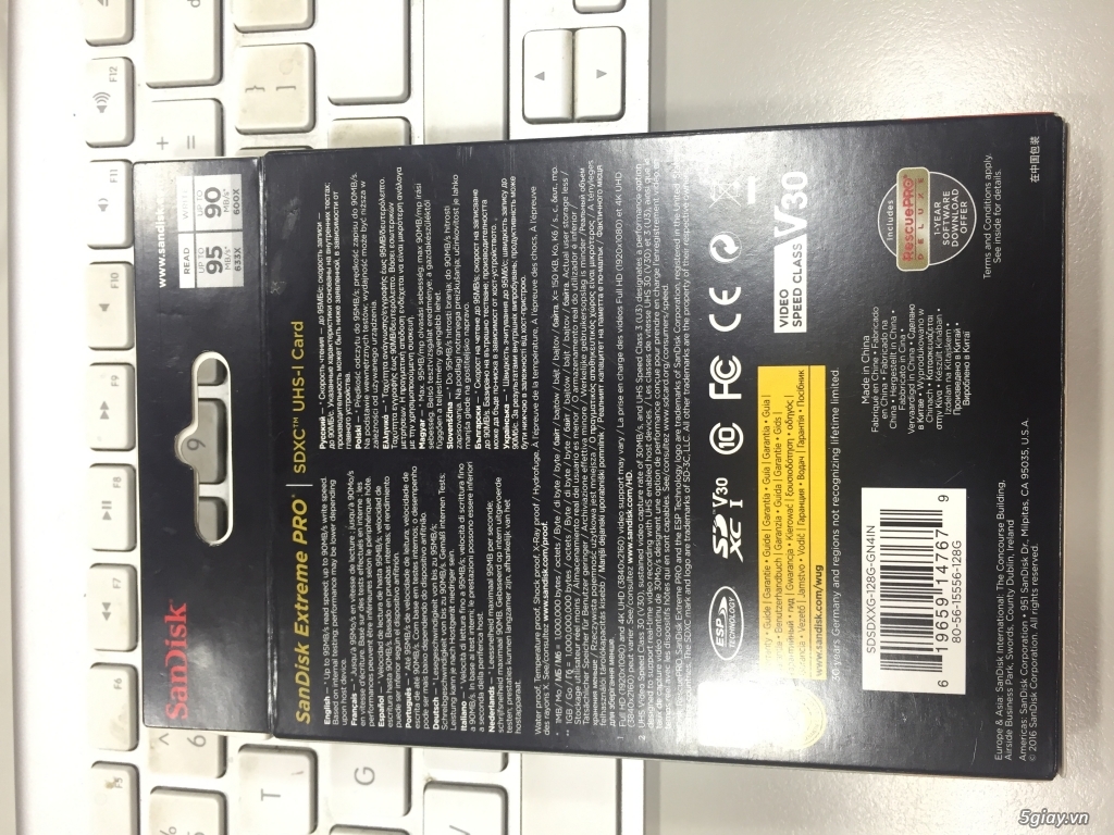 SanDisk Extreme Pro 128GB SDXC UHS-I Card ( read 95 write 90) - 1
