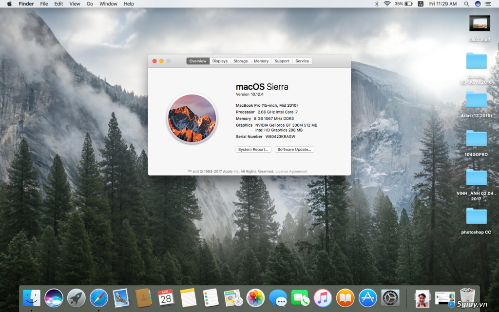 Bán lại MacBook Pro mid 2010 core i7 hàng xách tay - 1