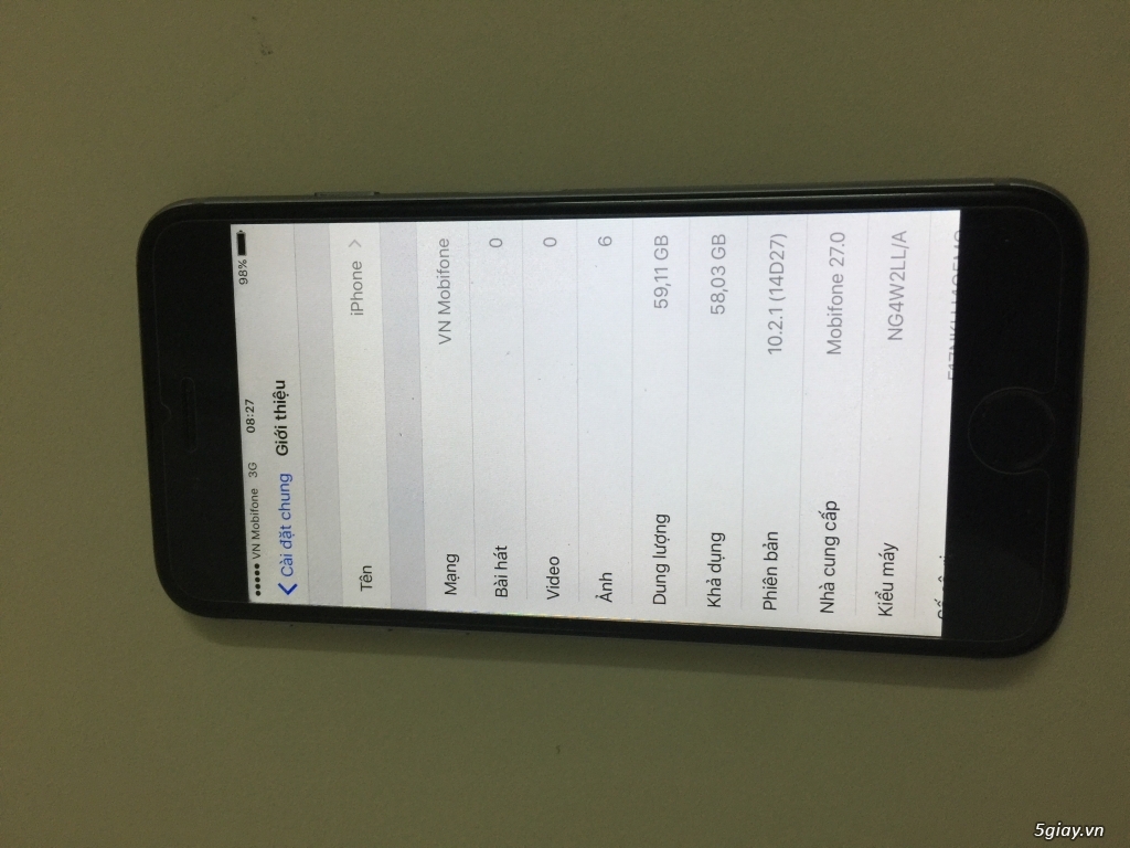 iphone 6 gray 64gb quốc tế máy zin đep 98% - 4
