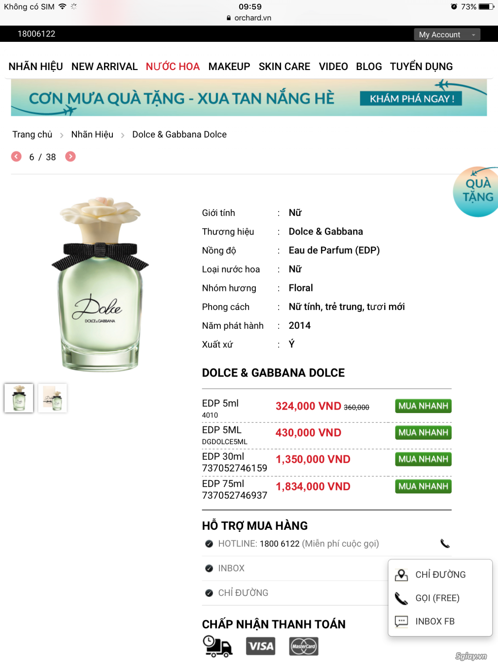 Nước hoa Dolce&Gabbana cho nữ - 3