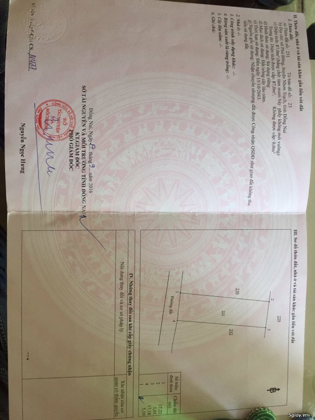 Cần bán Đất Nhơn Trạch- Đồng Nai - 1