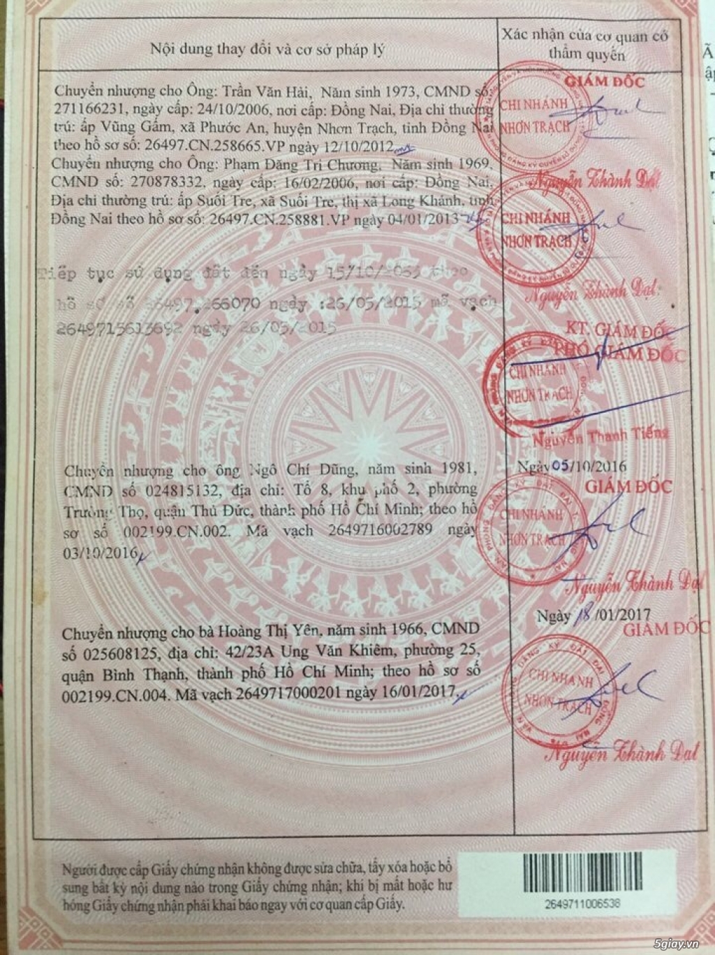 Cần tiền bán Đất Nhơn Trạch- Đồng Nai - 4