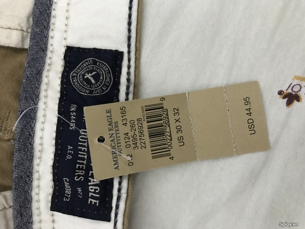 Quần Kaki Nam kem vàng của American Eagle xách tay Mỹ size 30 - 1