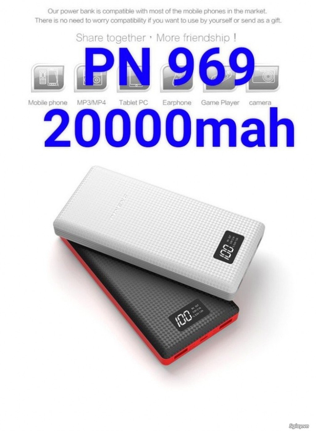 Pin sạc dự phòng pineng 10000mah-20000mah - 2