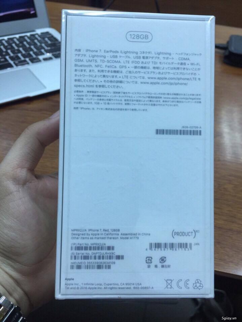 iphone 7 128GB Red new 100% nguyên seal 18tr5