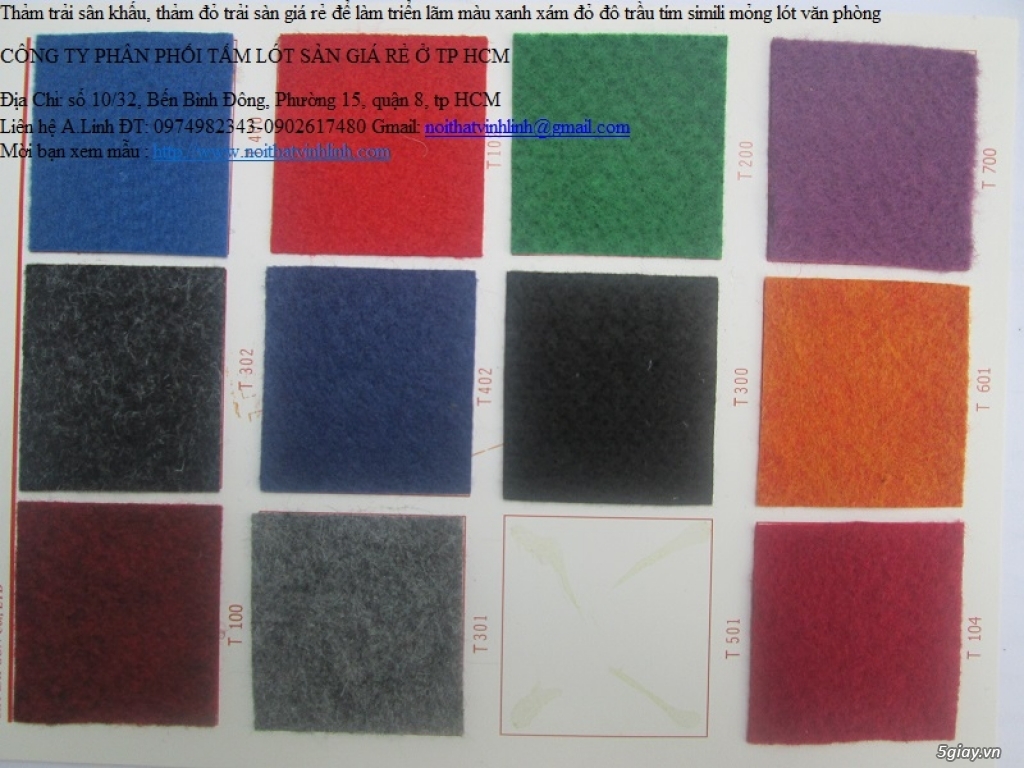 Thảm trải sân khấu, thảm đỏ trải sàn giá rẻ để làm triển lãm màu xanh - 1