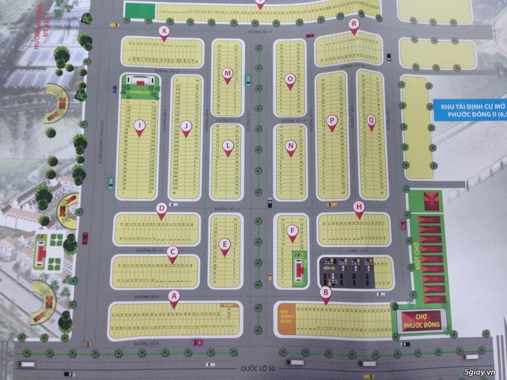 Đất nền tại dự án khu dân cư Phước Đông