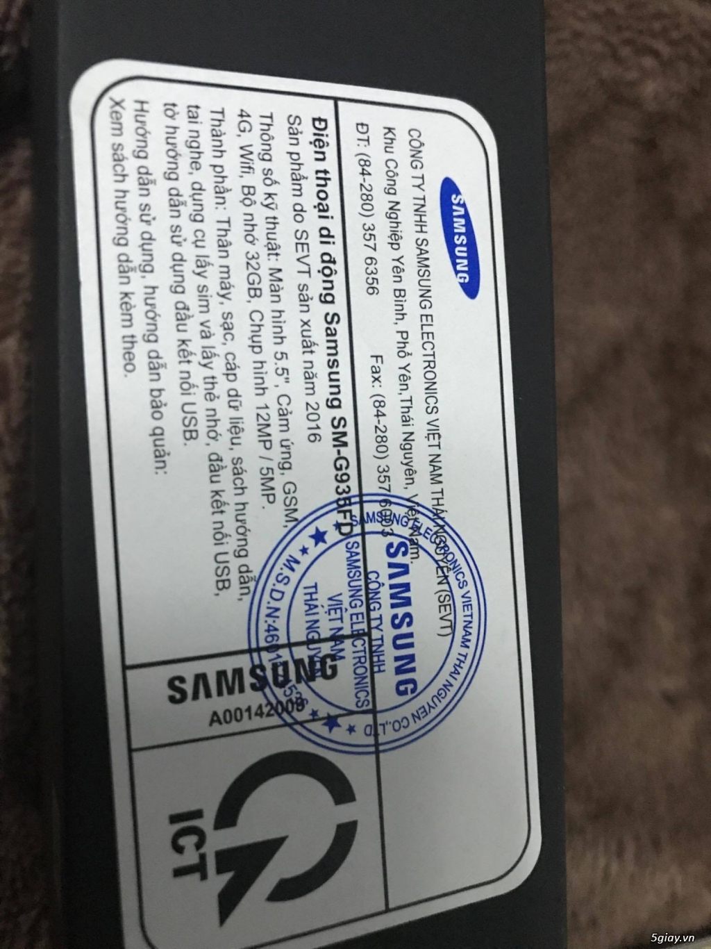Galaxy S7E Gold 99%, máy Cty còn bảo hành SSVN. - 2