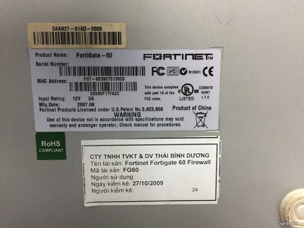 [HCM] - Bán Firewall Fortigate-60 - 4