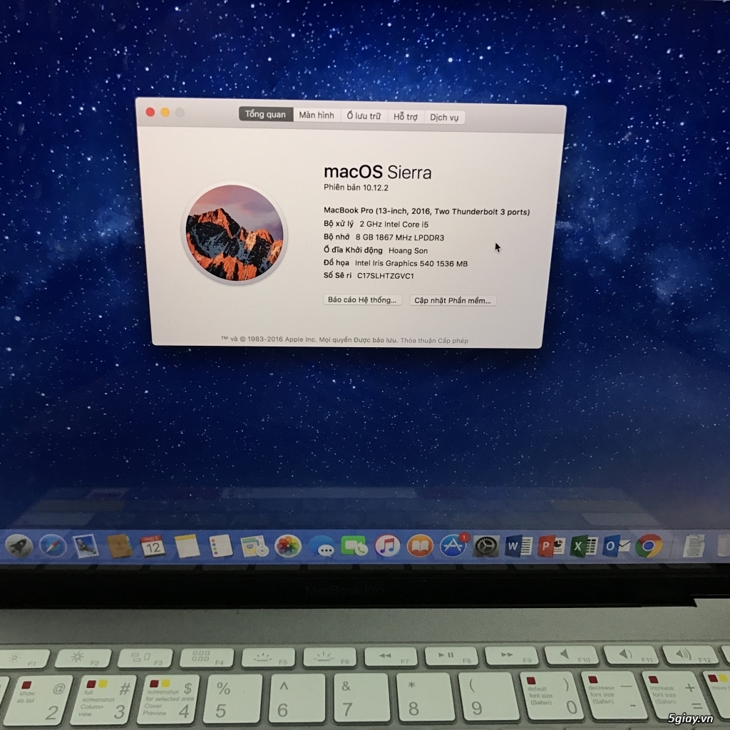 Bán MacBook Pro 13.3-inch Space Gray 2016 99% - 3