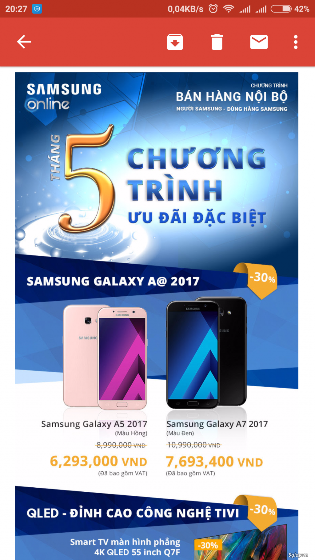 Samsung A5,A7 2017 mới chính hãng - 2