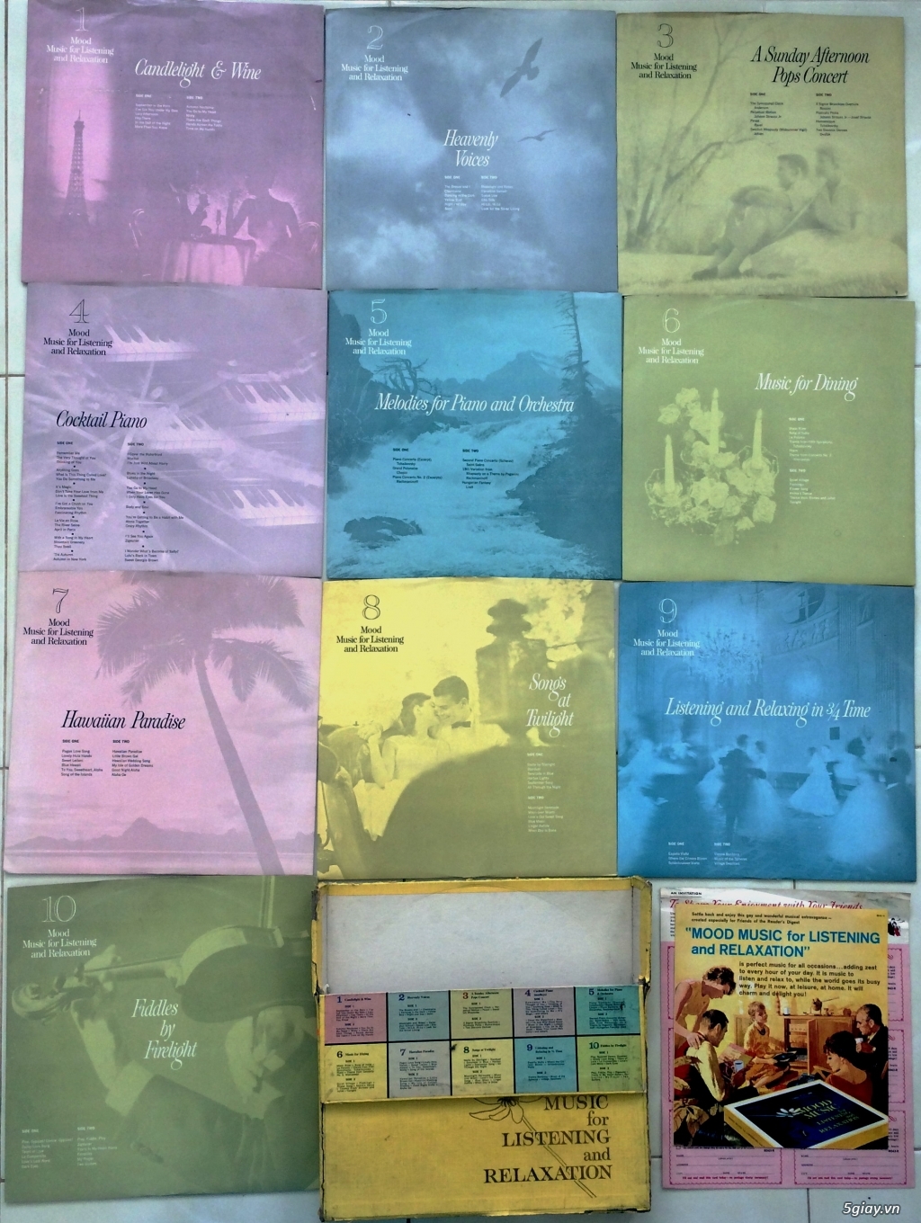 Lp: đĩa theo ablum 10Lp : Mood Music For Listening And Relaxation - 1