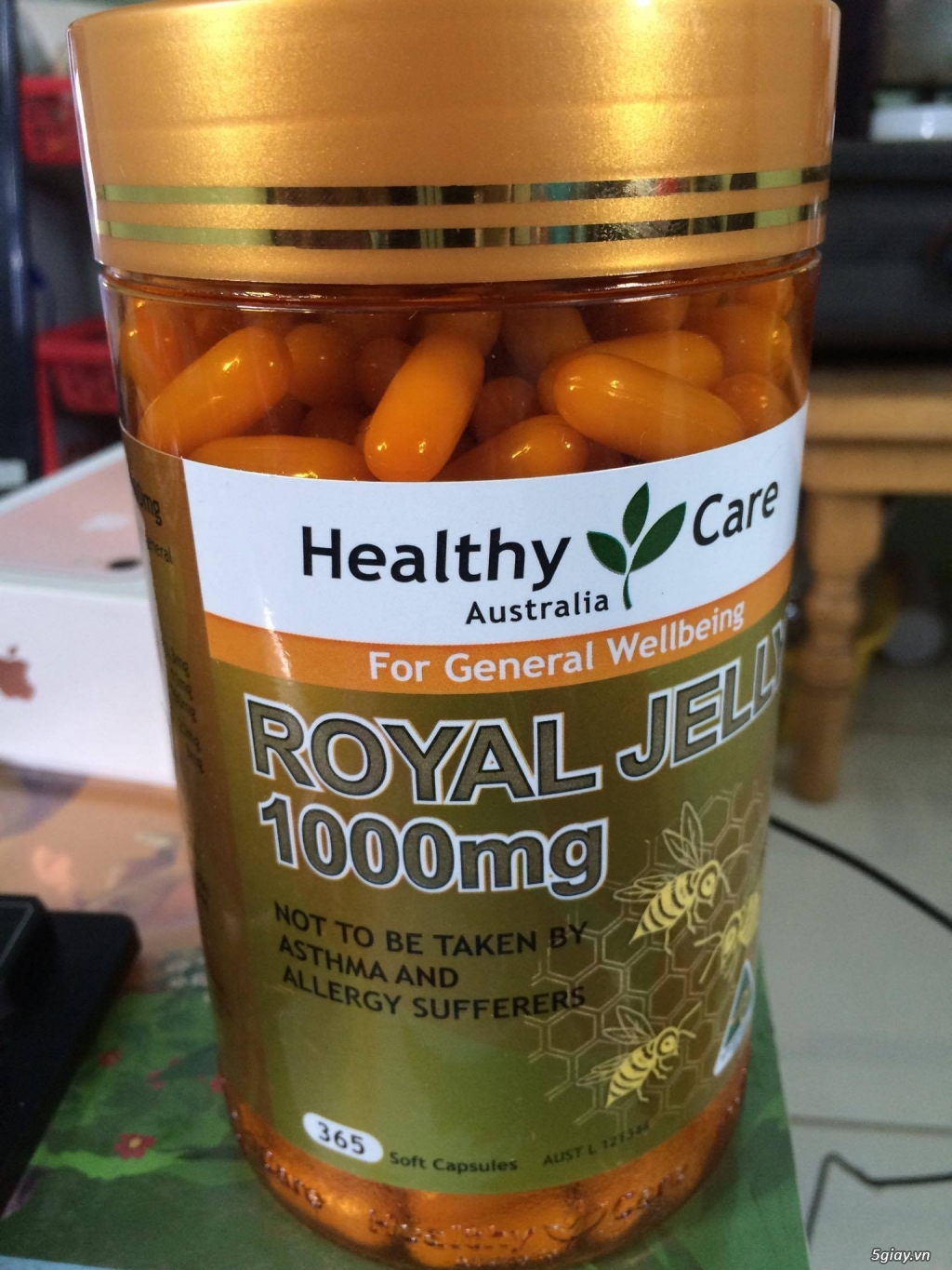 Sữa ong chúa Heathy Care Royal Jelly 1000mg 365 viên Hàng xách tay Úc
