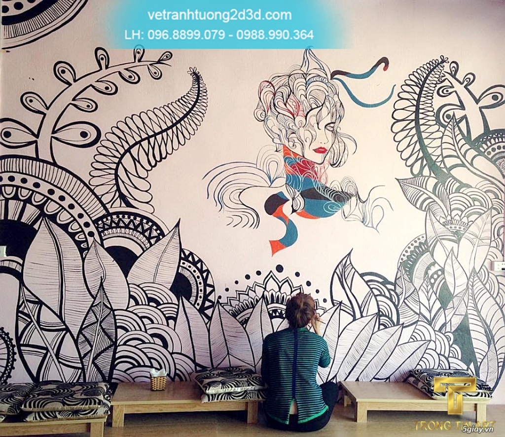 Vẽ tranh tường quán cafe - 4