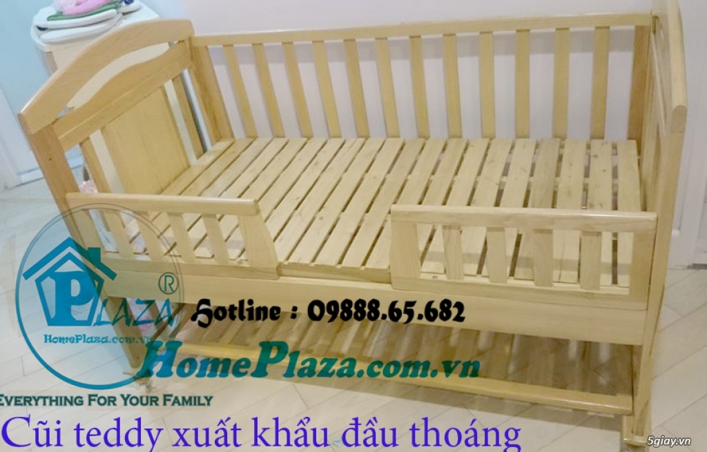 Giường cũi trẻ em gỗ quế - Quây cũi 3D -Cũi sinh đôi- chắn cầu thang - 31