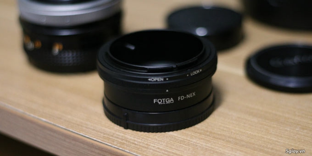 Bán lens FD Canon 50 1.8 S.C. + ngàm Fotga FD-NEX - 3