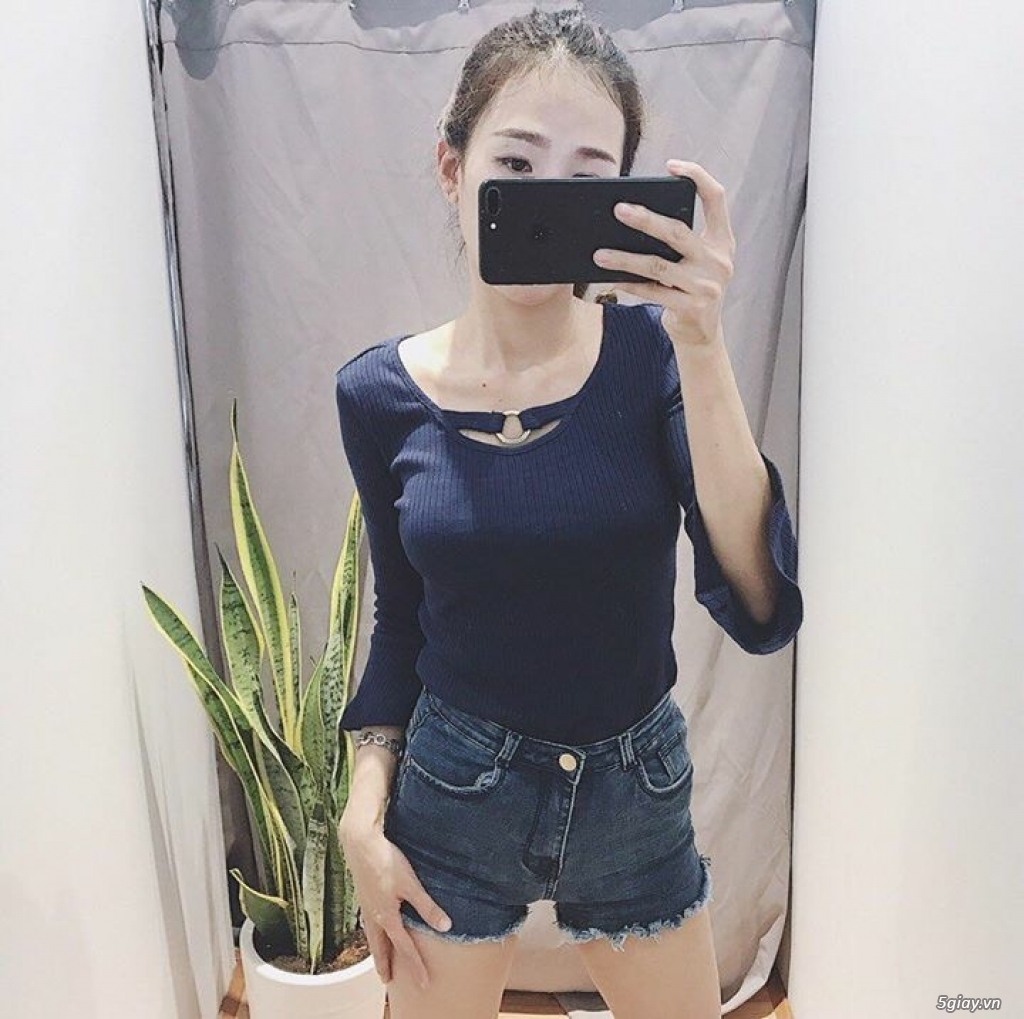 Áo gân khoen cổ cực chất các nàng ơi - 1