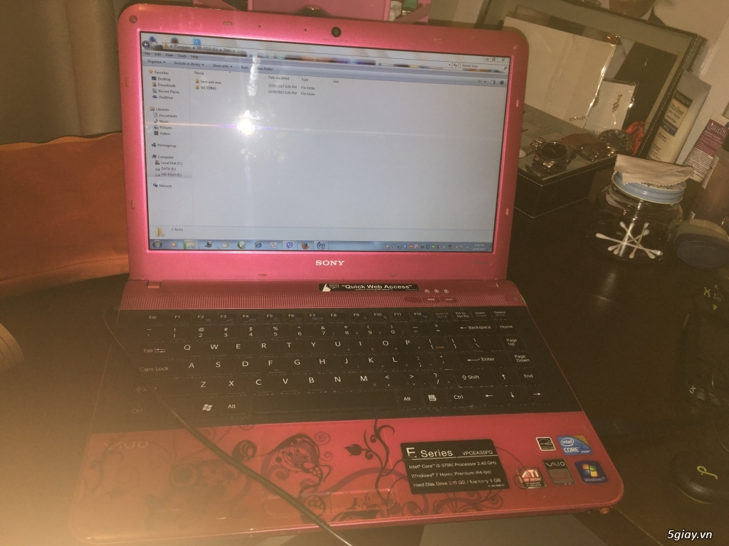 HCM-bán laptop SonyVaio Eseries VPCEA15FG màu hồng giá 2,8tr - 1