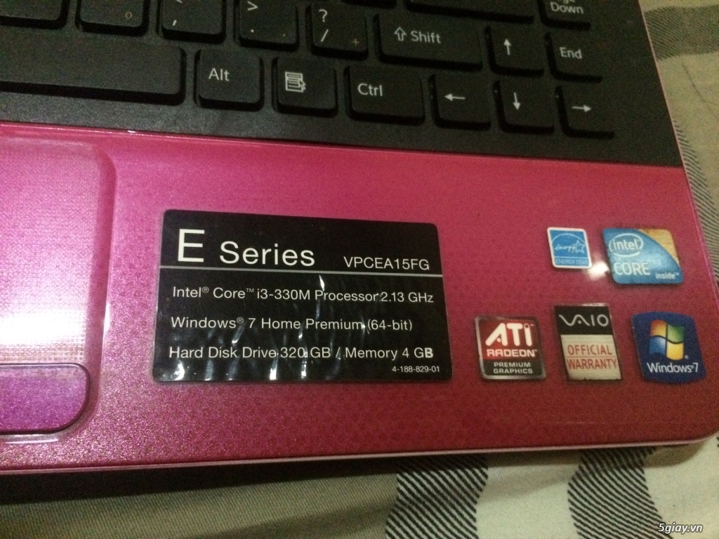 SonyVaio Eseries VPCEA15FG màu hồng giá 3tr - 3