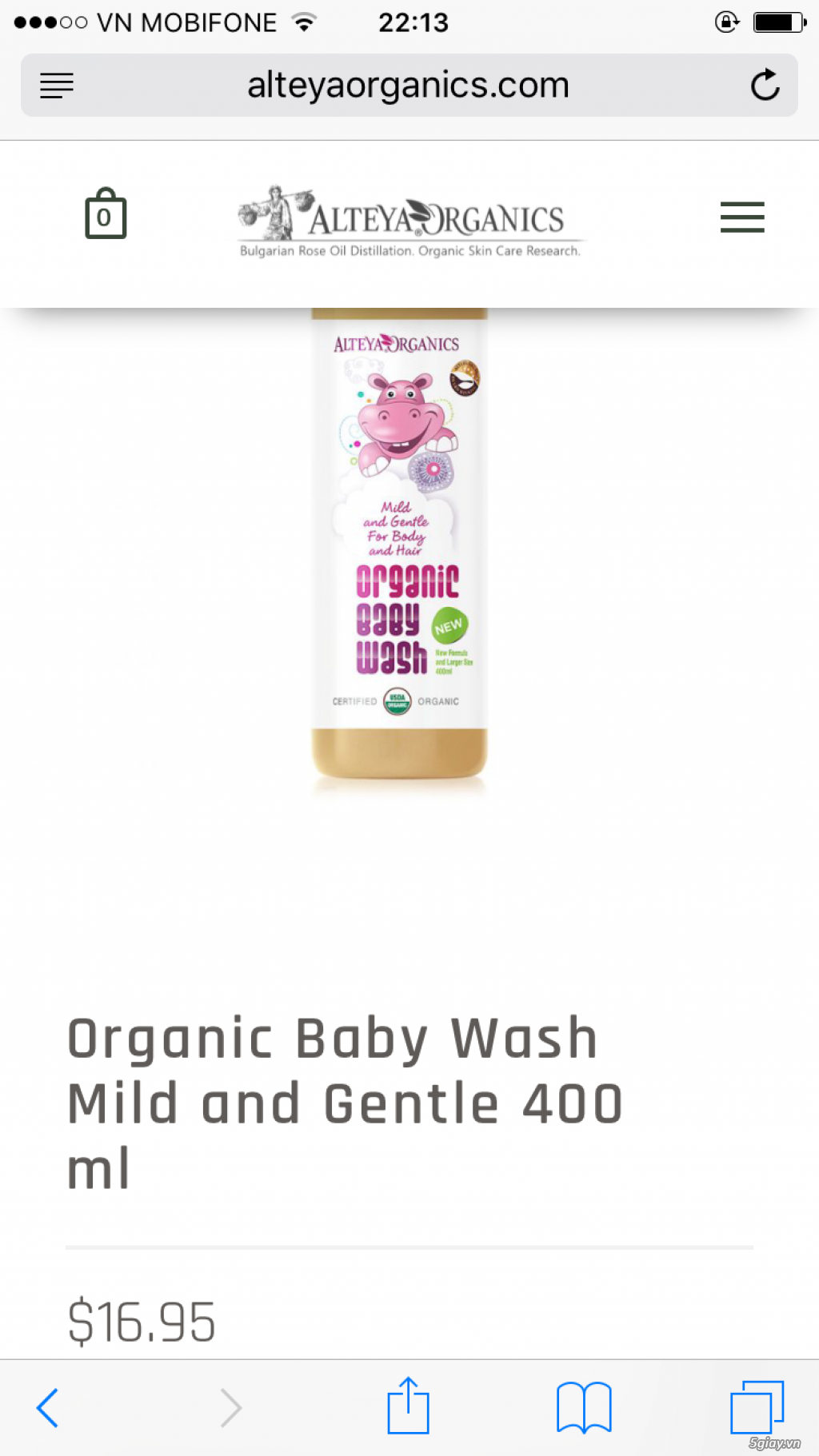 Sữa tắm Alteya Organics baby wash 400ml - 1