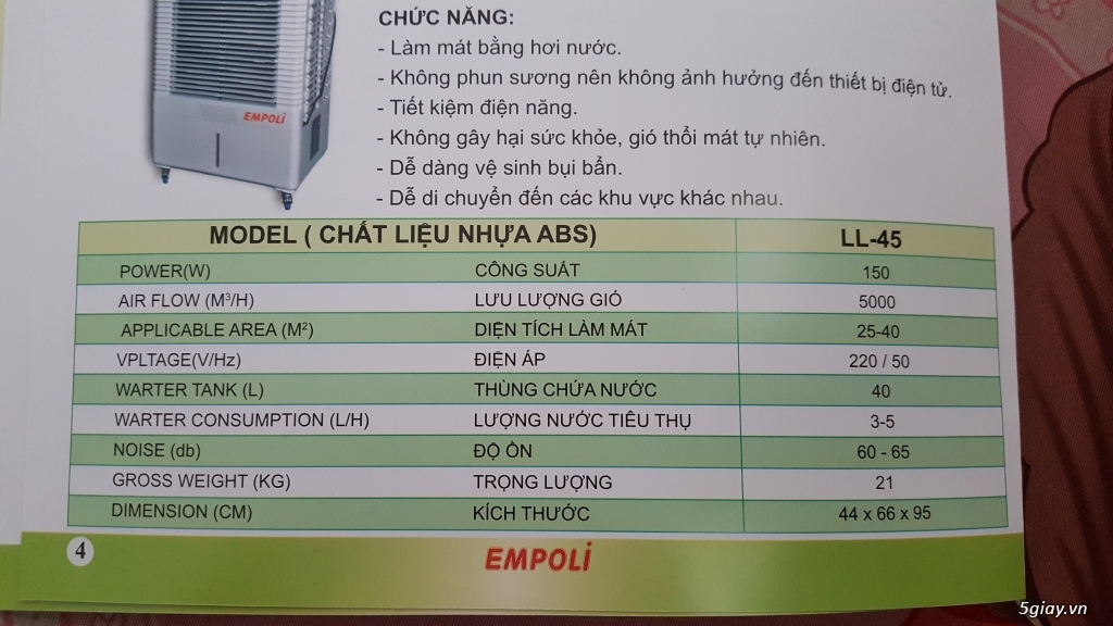 Bán gấp máy làm mát (đk bằng tay,còn BH 12 tháng) - 4