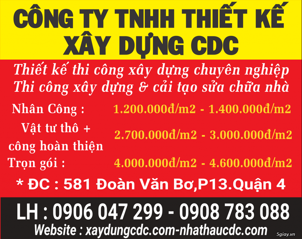 Cty Xây Dựng CDC - thiết kế thi công xây dựng chuyên nghiệp